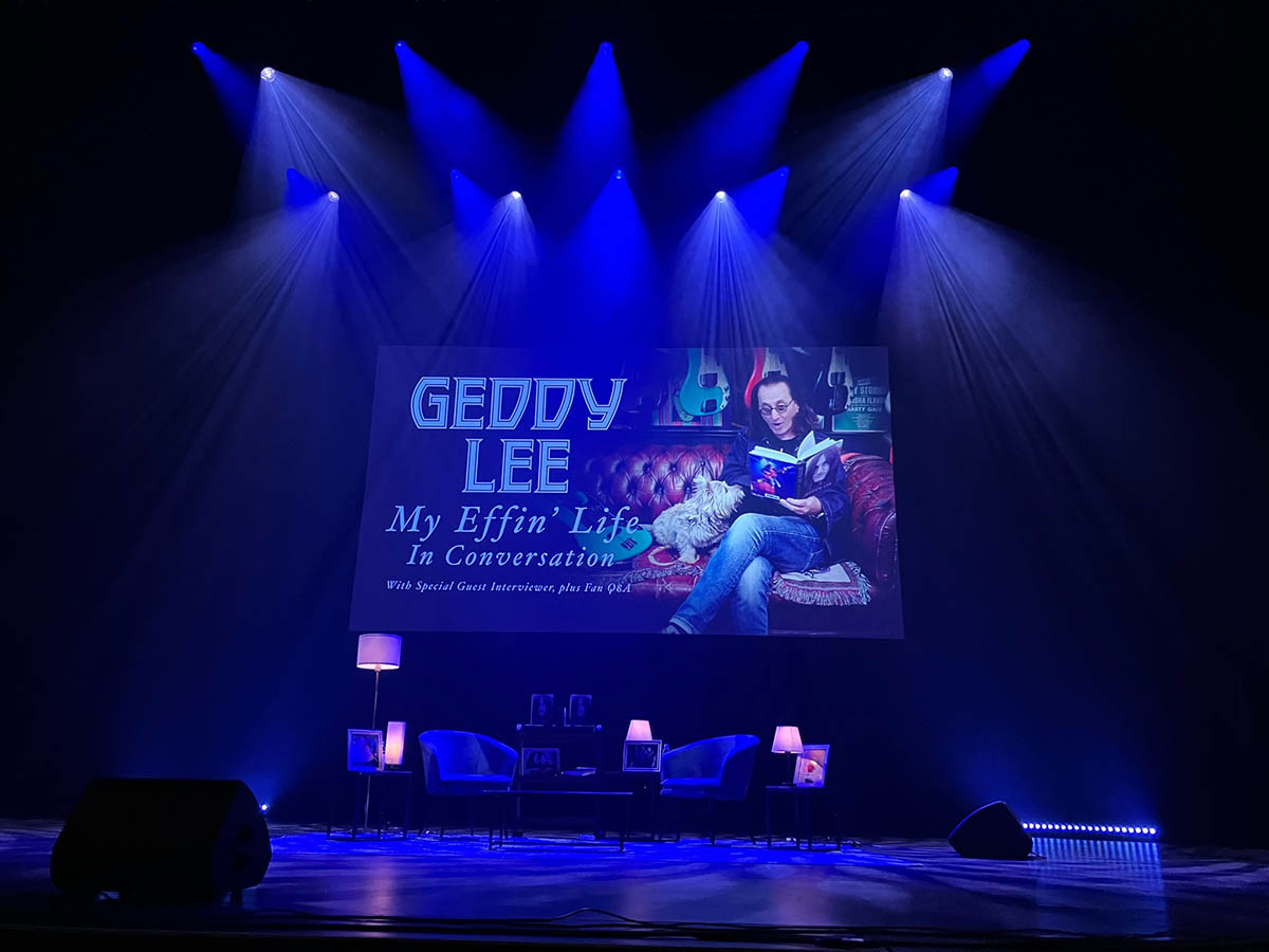 Geddy Lee 'My Effin' Life In Conversation' Tour Pictures - Théâtre Maisonneuve - Montreal, Quebec, Canada - November 21st, 2023